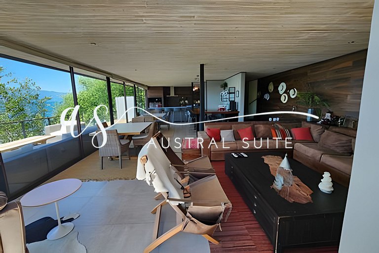 Casas à beira do lago, campo de padel