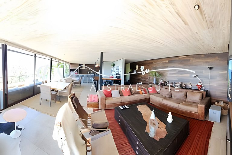 Casas à beira do lago, campo de padel