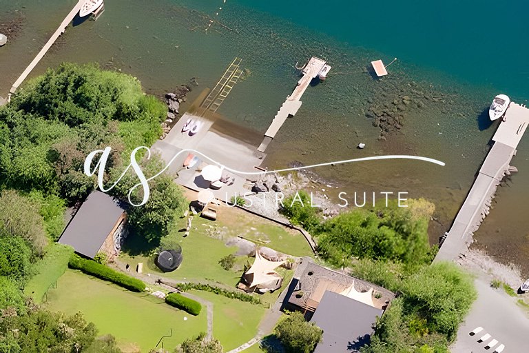 Lakeside houses, padel court