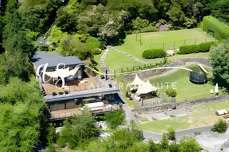 Lakeside houses, padel court