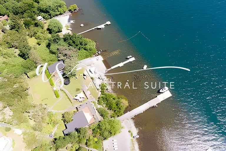 Lakeside houses, padel court