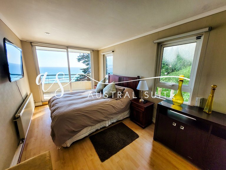 Grand apartment overviewing Reñaca Beach