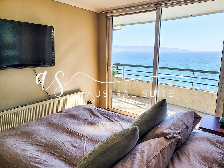 Grand apartment overviewing Reñaca Beach