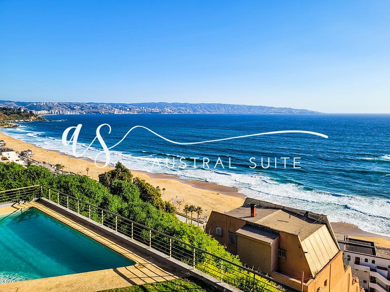 Grand apartment overviewing Reñaca Beach