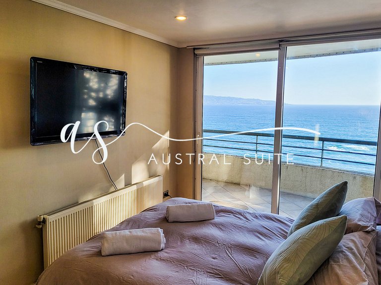 Grand apartment overviewing Reñaca Beach